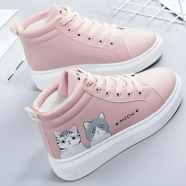 GATO ROSADO BOTA BOTA TENIS GATO ROSADO